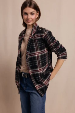 Blazer xadrez com tachas