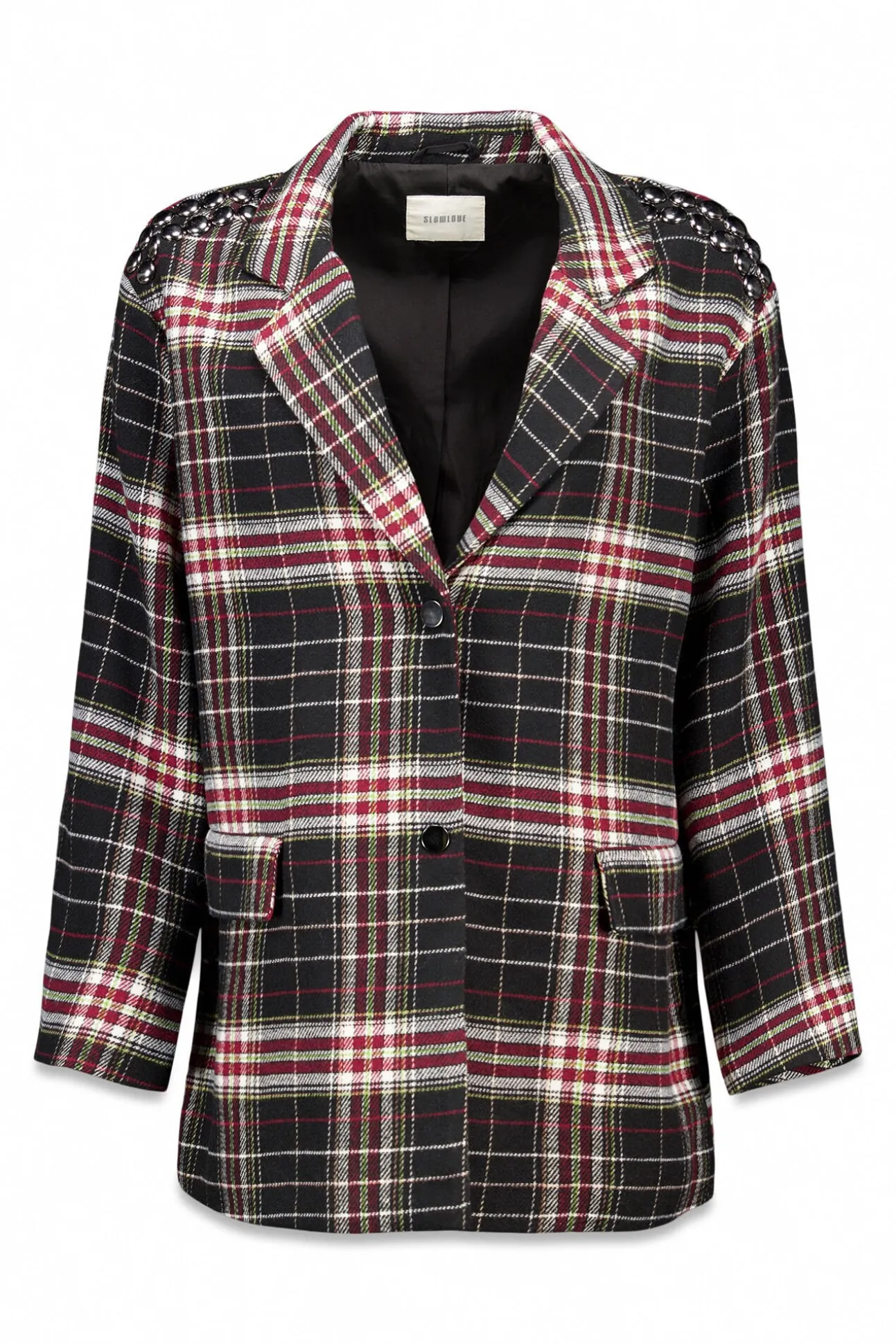 Blazer xadrez com tachas