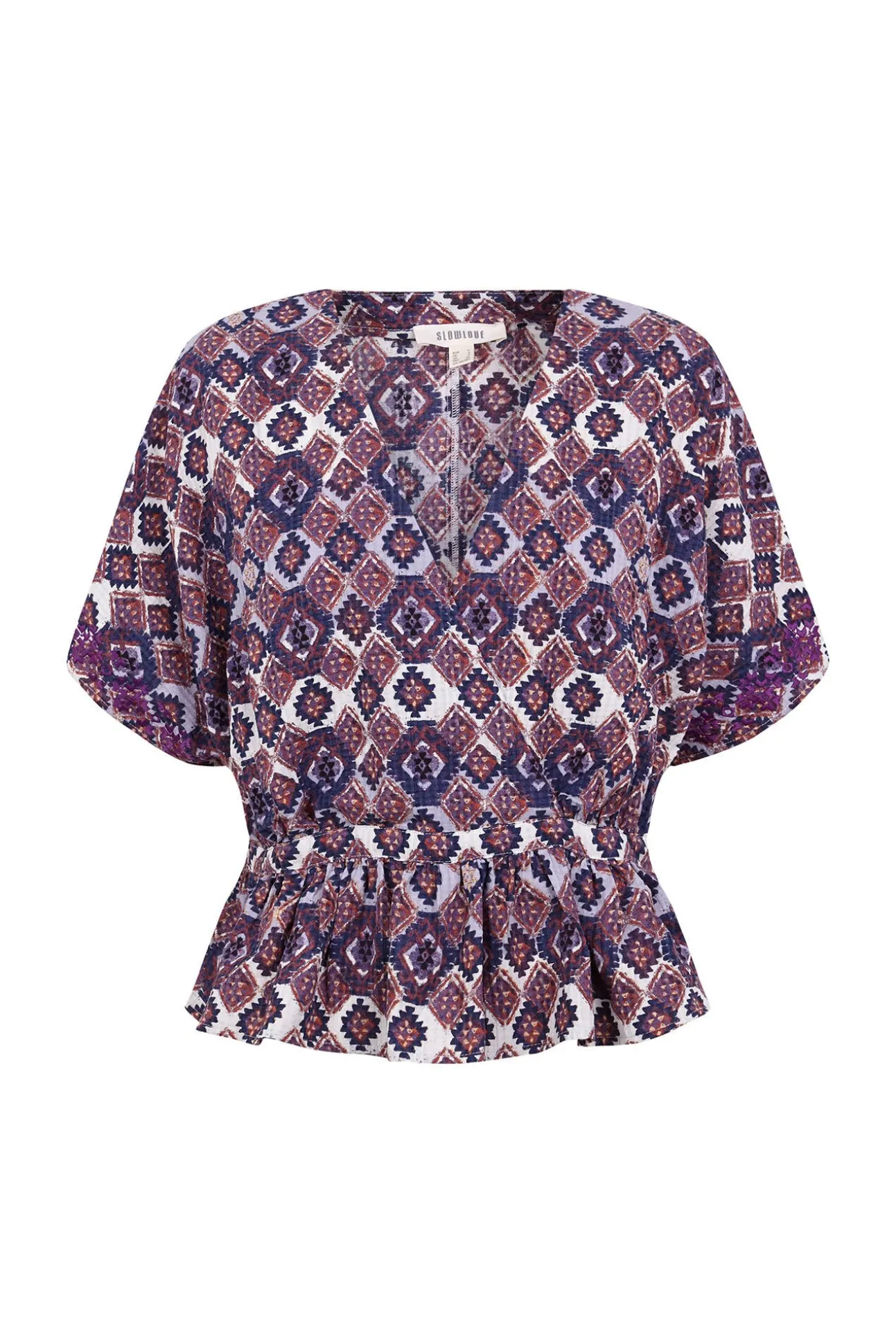 Blusa bordado estampada