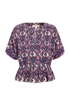 Blusa bordado estampada