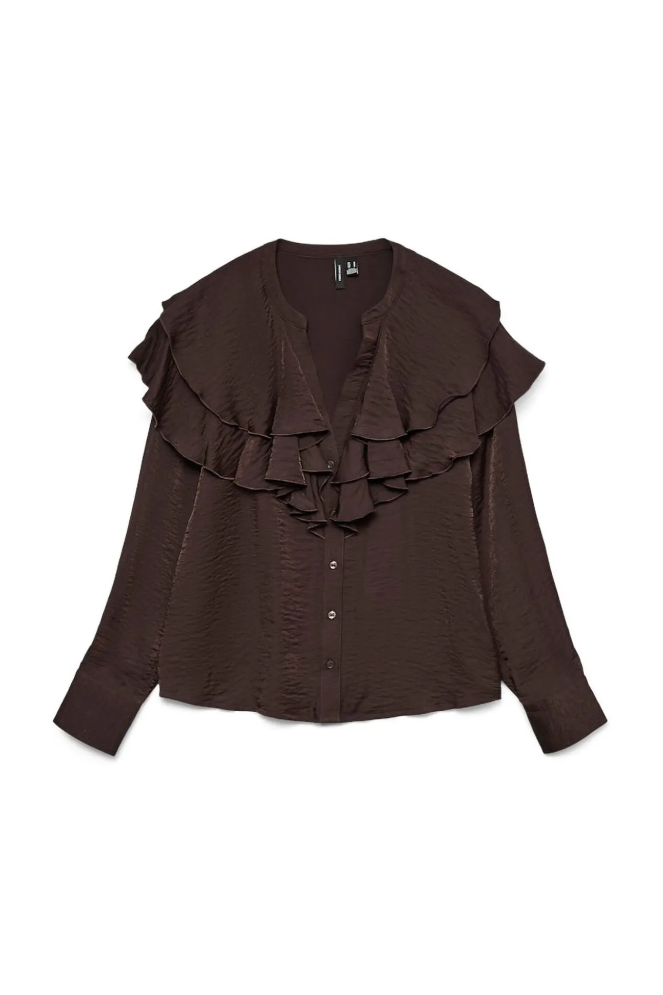 Blusa com gola franzida