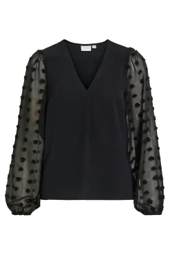 Blusa com plumeti nas mangas