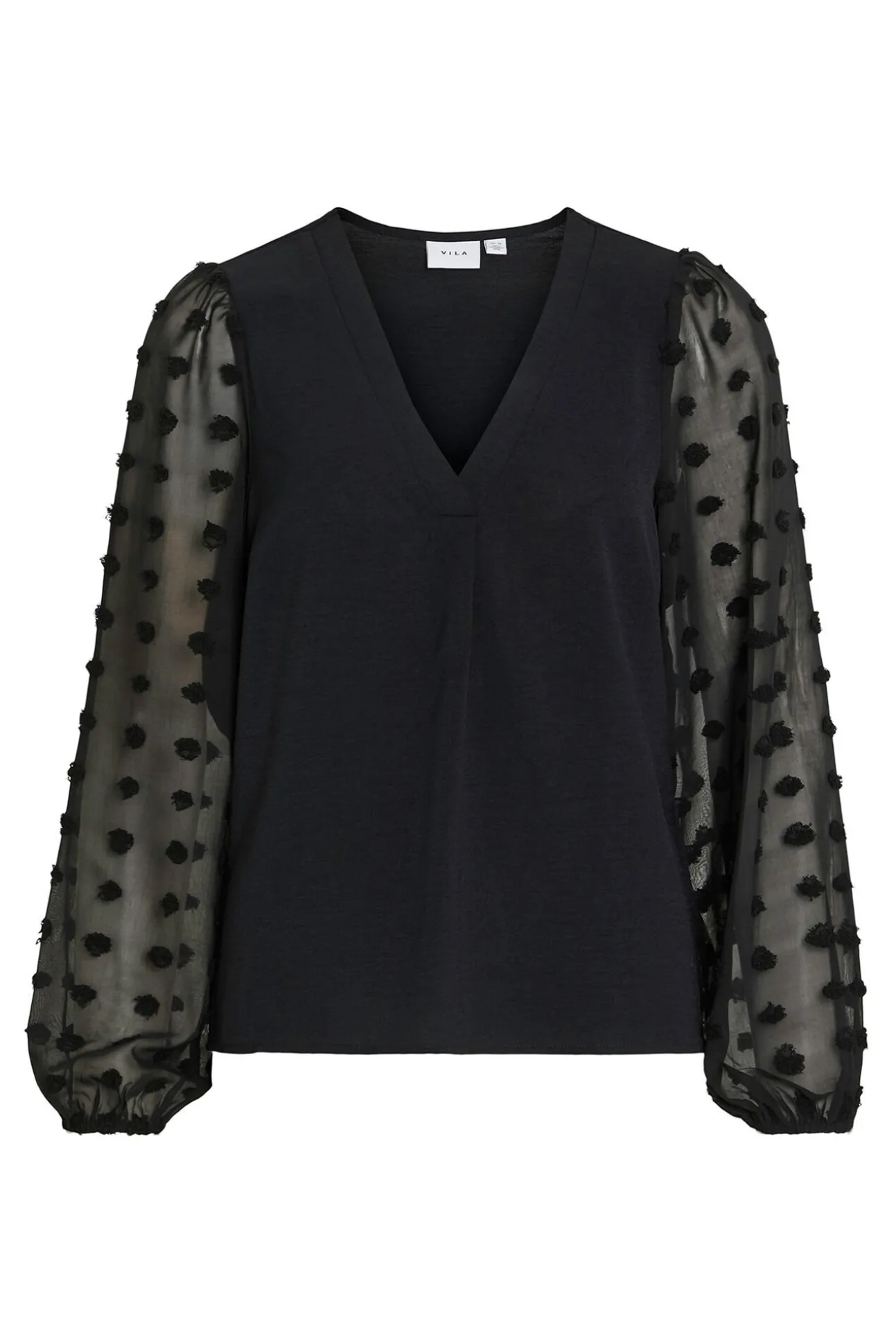 Blusa com plumeti nas mangas