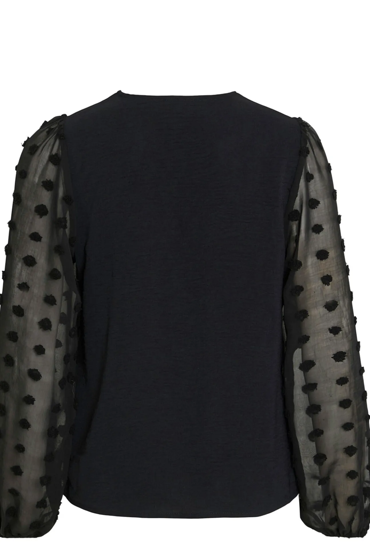 Blusa com plumeti nas mangas