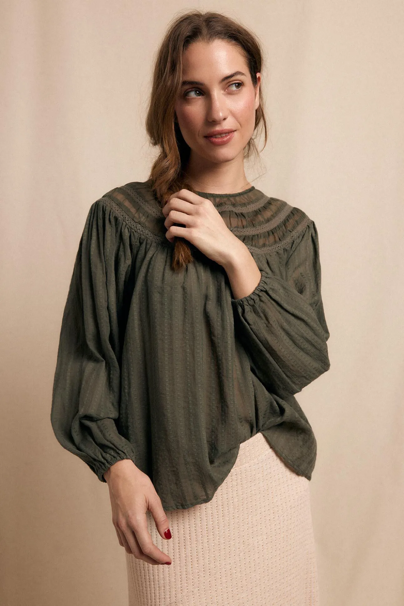 Blusa combinada
