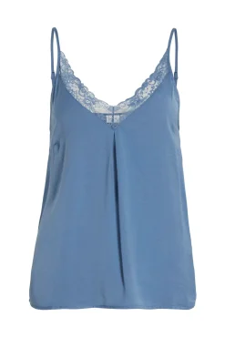 Blusa de alças ajustáveis fluida