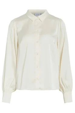Blusa de cetim de manga manga