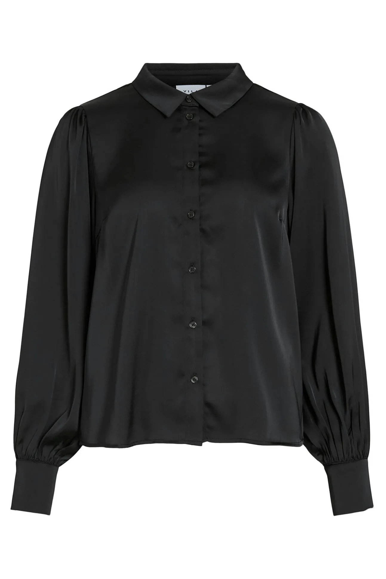 Blusa de cetim de manga manga