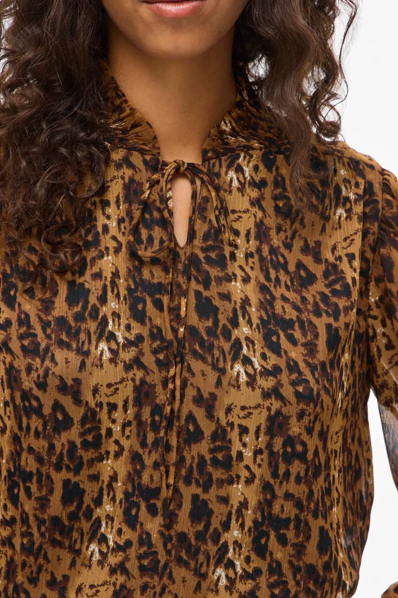 Blusa de chiffon estampada