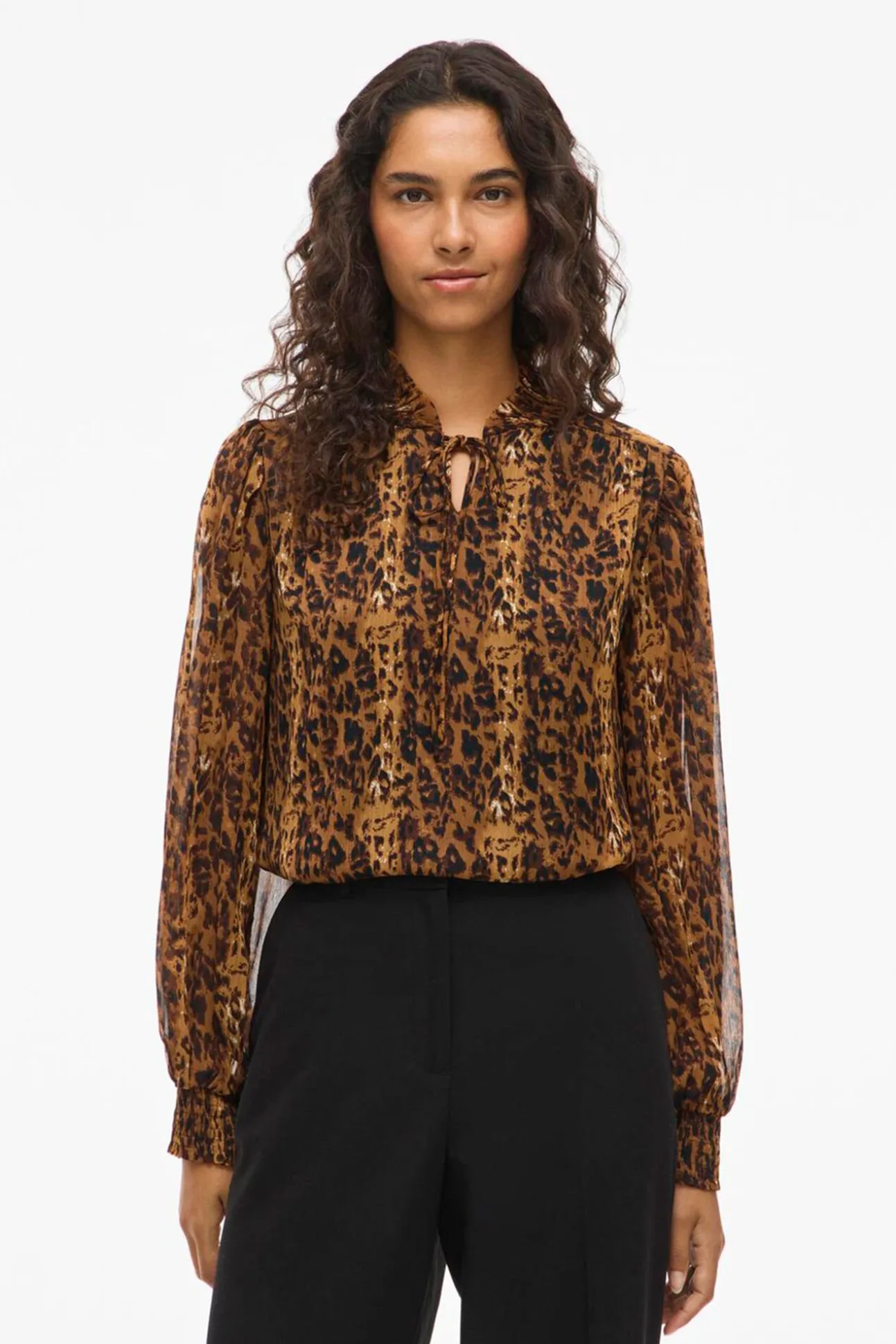 Blusa de chiffon estampada