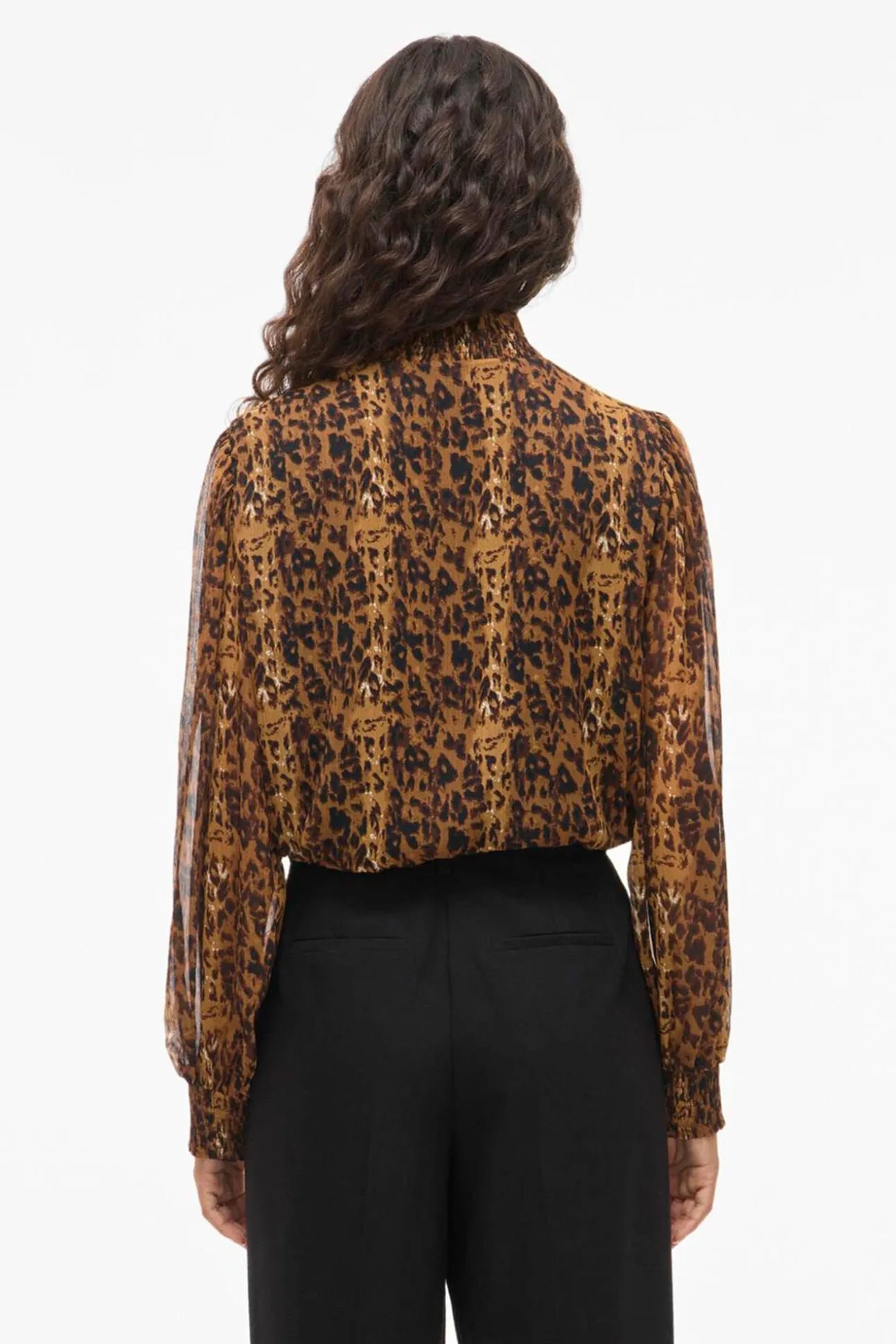 Blusa de chiffon estampada