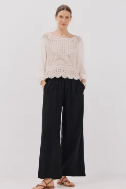 Blusa de crochet combinada