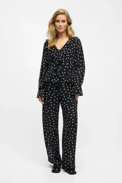 Blusa de gaze estampada