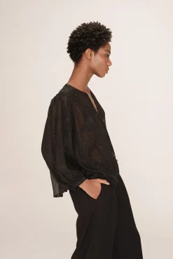 blusa de lurex