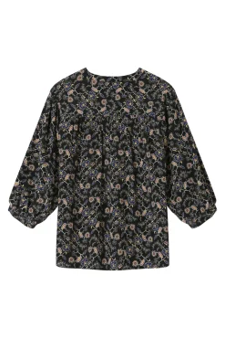 Blusa de manga comprida com estampa floral