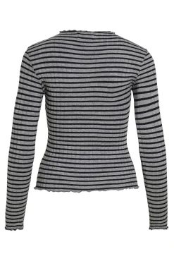 Blusa de manga comprida com vivo