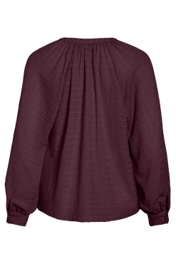 Blusa de manga comprida com gola mao