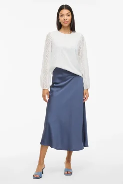 Blusa de manga comprida com gola redonda