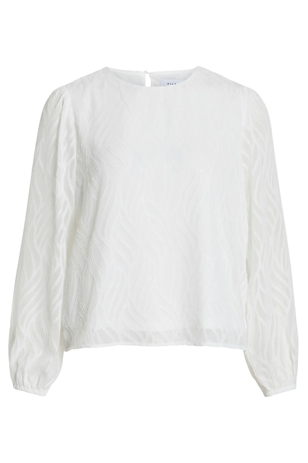 Blusa de manga comprida com gola redonda