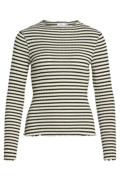Blusa de manga comprida com vivo