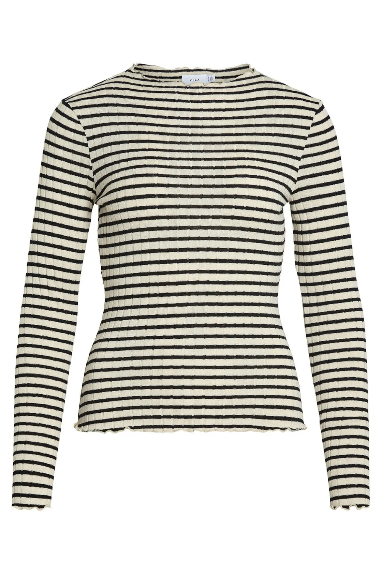 Blusa de manga comprida com vivo