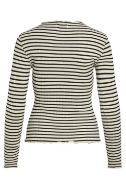 Blusa de manga comprida com vivo