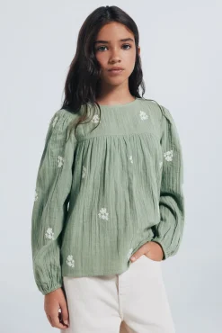 Blusa de manga comprida para menina