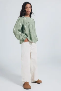 Blusa de manga comprida para menina