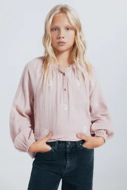 Blusa de manga comprida para menina