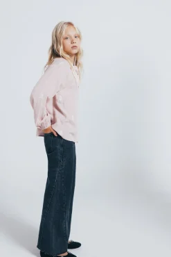 Blusa de manga comprida para menina
