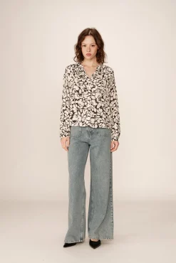 Blusa de mangas comprida com corte regular