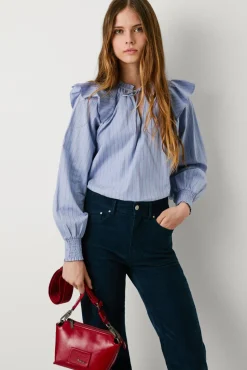 Blusa de Popelina listrada