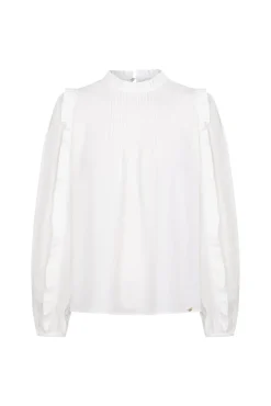 Blusa de renda com babados