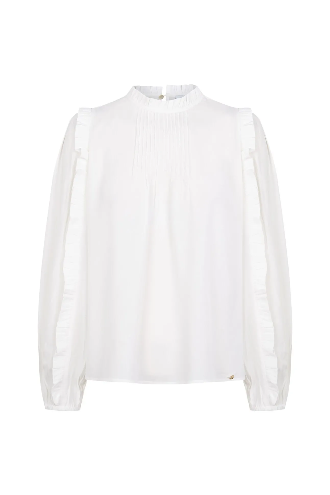 Blusa de renda com babados