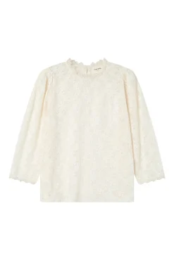Blusa de renda com manga 3/4