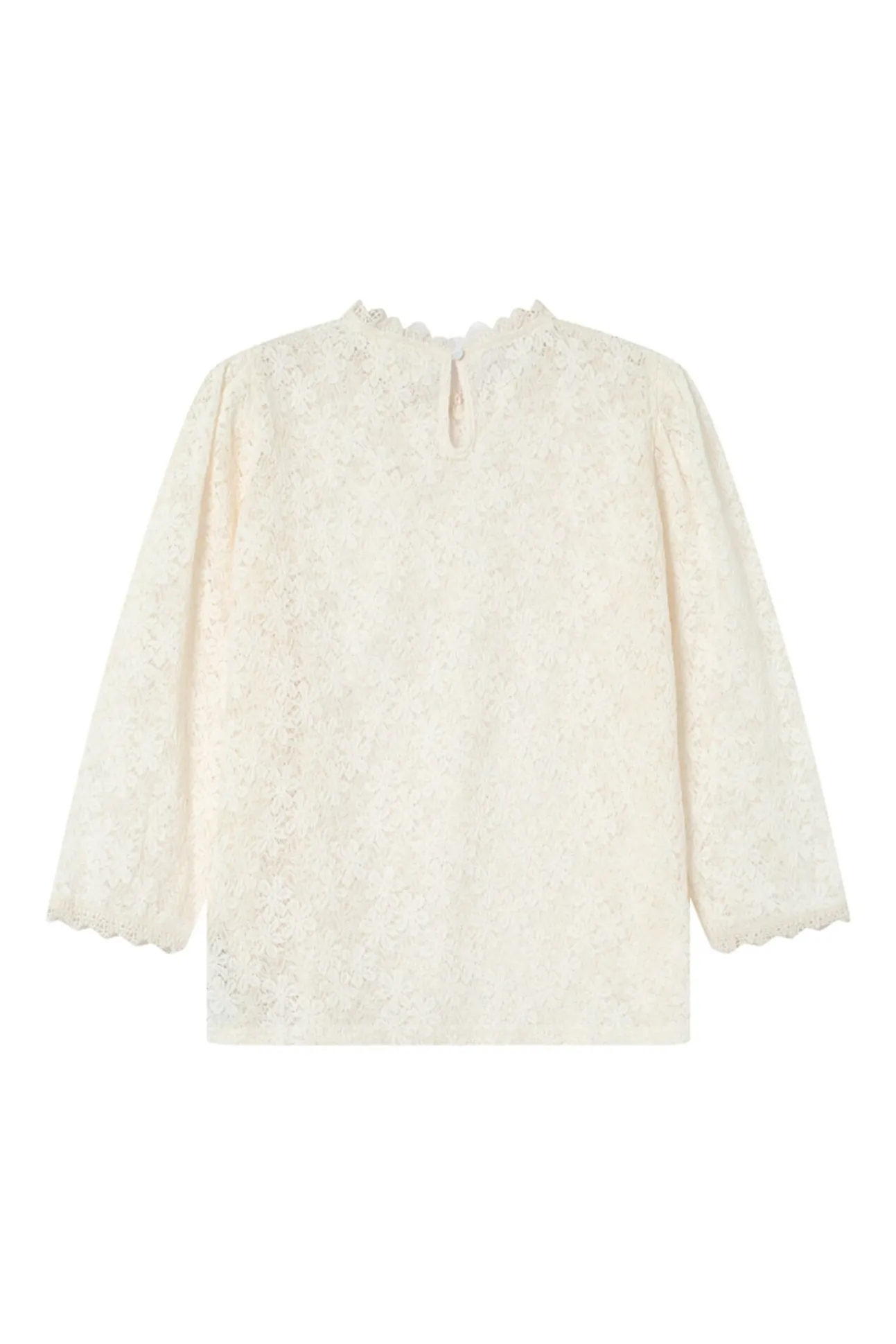 Blusa de renda com manga 3/4