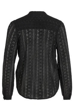 Blusa de renda com manga comprida