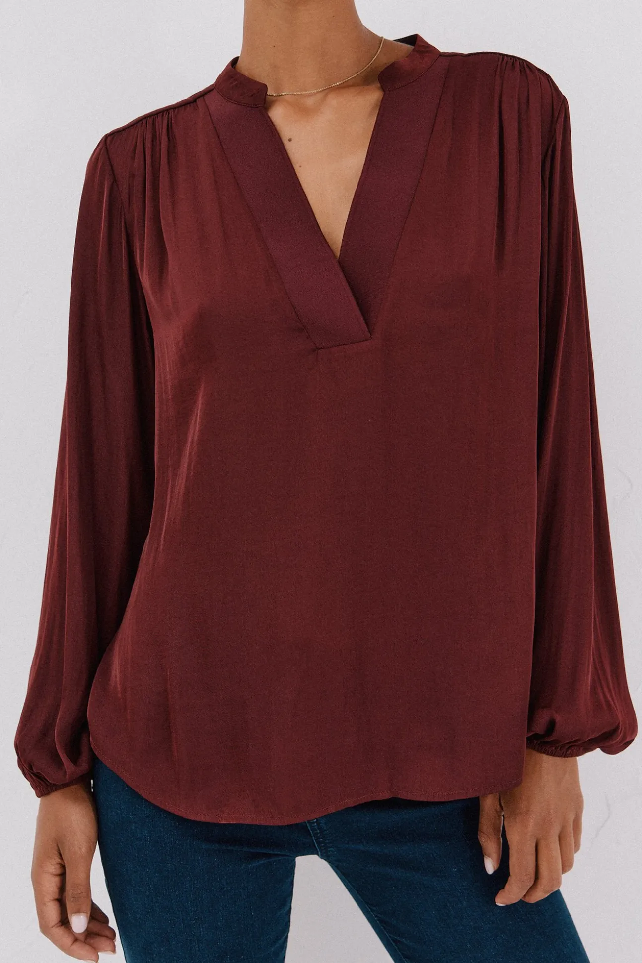 Blusa de satin fluido