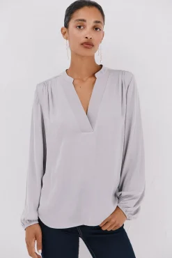 Blusa de satin fluido