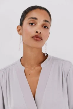 Blusa de satin fluido