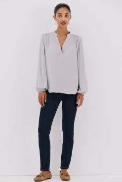 Blusa de satin fluido