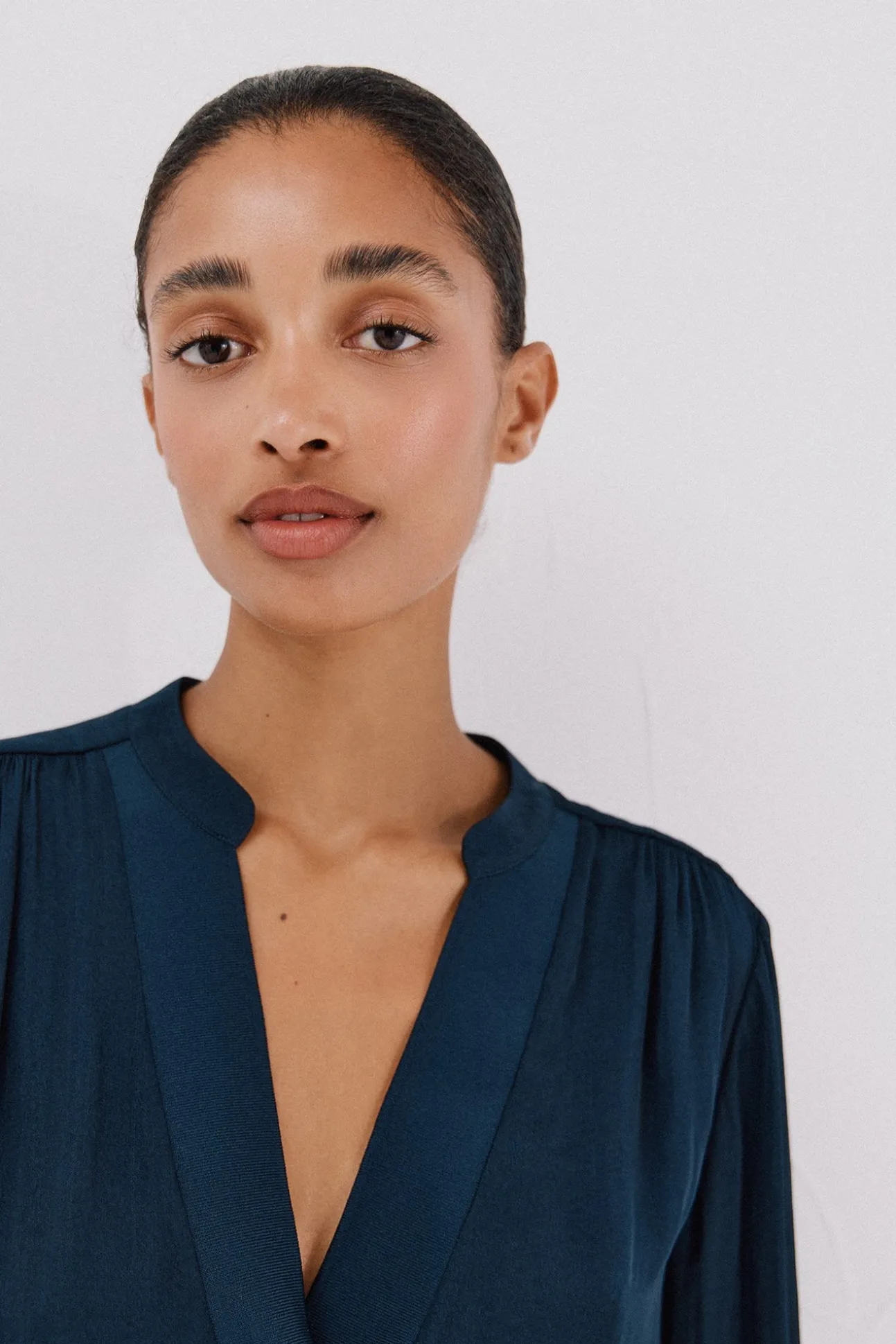 Blusa de satin fluido