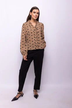 Blusa de tecido texturizado