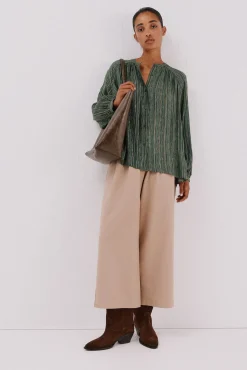 Blusa estampada lúrex