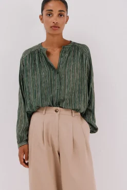 Blusa estampada lúrex