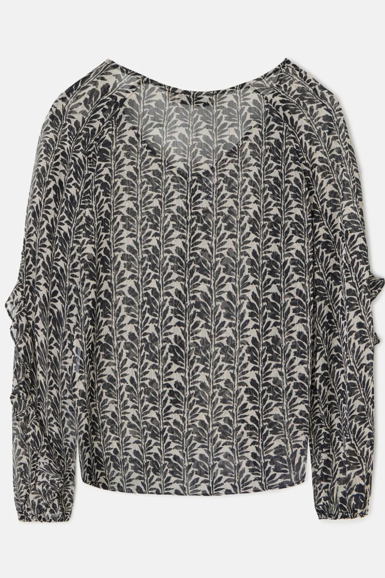 Blusa estampado com babados