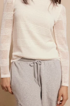 Blusa estruturada rústica de manga comprida