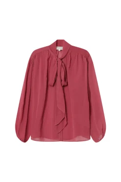 Blusa esvoaçante com laçada