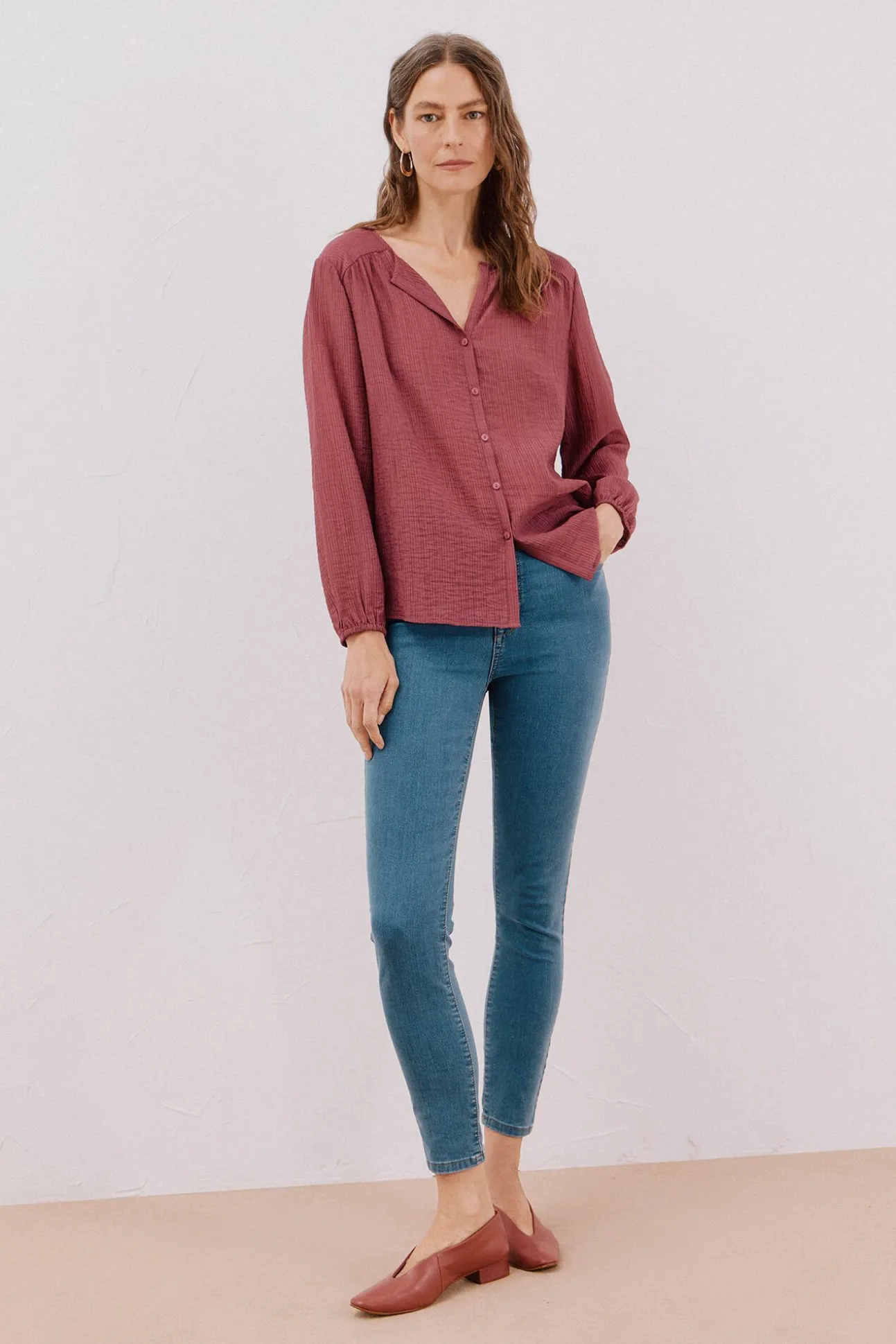 Blusa gola redonda