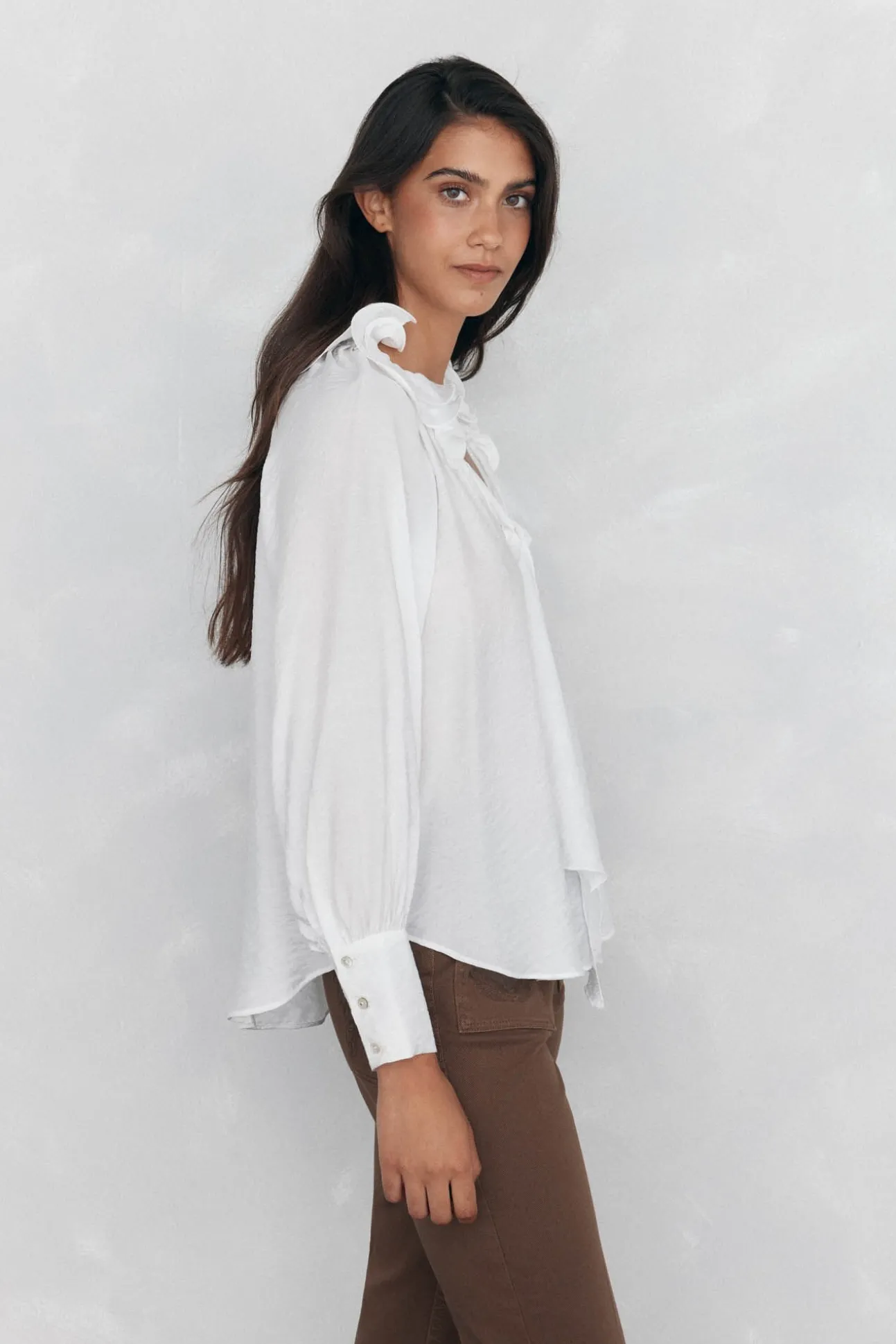 Blusa lisa e solta